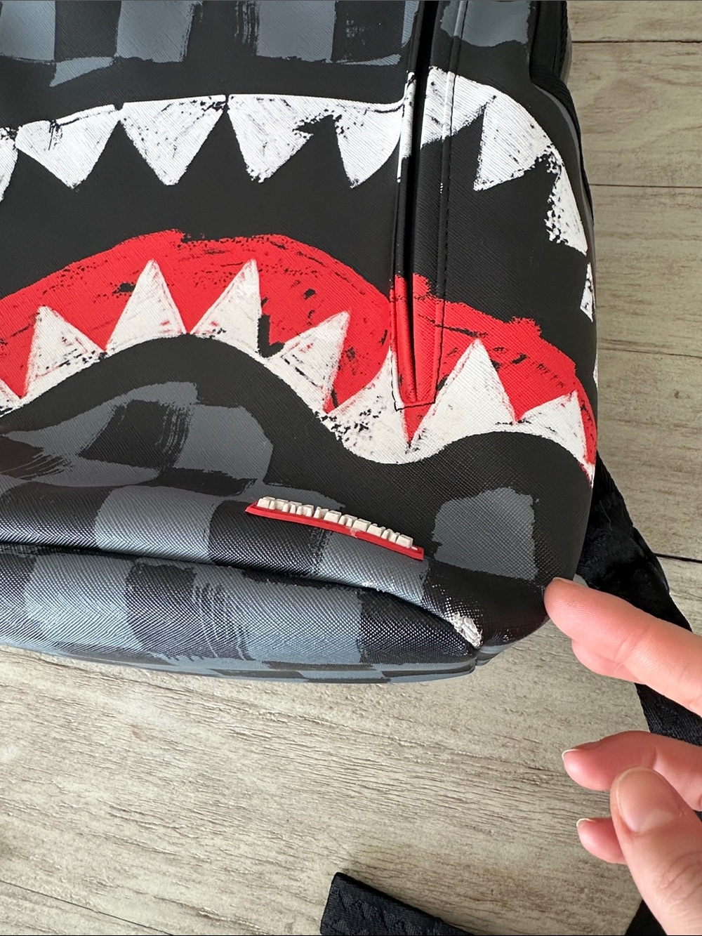 SPRAYGROUND Limited Edition Backpack 910B5825NSZ Sharks in Paris Black and Grey - Picture 3 of 14